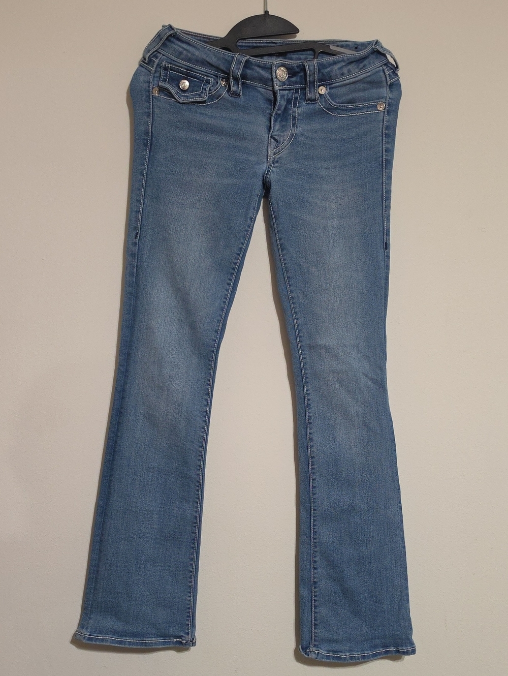 True Religion Becca Low Rise Straight Jeans Women’s Size 25 Blue Denim Y2K